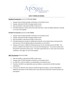 HOW IT WORKS (IN WORDS) Standard Tax Scenario (assume