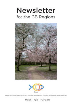 Mar to May - TEAMS for Christian Married Couples