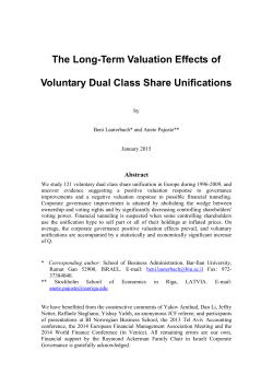 The Long-Term Valuation Effects of Voluntary Dual Class Share