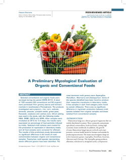 A Preliminary Mycological Evaluation of Organic and Conventional