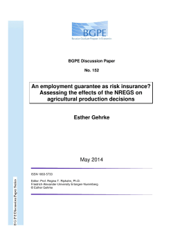 Assessing the effects of the NREGS on agricultural production