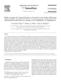 Stable isotopes for characterisation of trends in soil carbon following