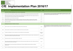 Full version of CfE Implementation Plan 2016/17