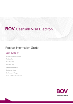 BOV Cashlink Visa Electron