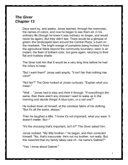 The Giver Chapter 13