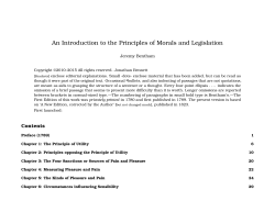 An Introduction to the Principles of Morals and