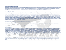 Round Robin Rotation and Scoring See Rotation Sheet for total