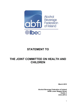 Alcohol Beverage Federation of Ireland Opening Statement