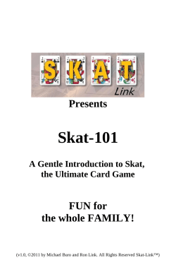 Skat Bidding Table - SKAT-Link