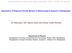 Application of Regional Climate Models in Meteorological Aspects in
