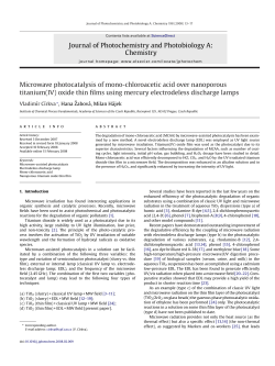 Journal of Photochemistry and Photobiology A: Chemistry