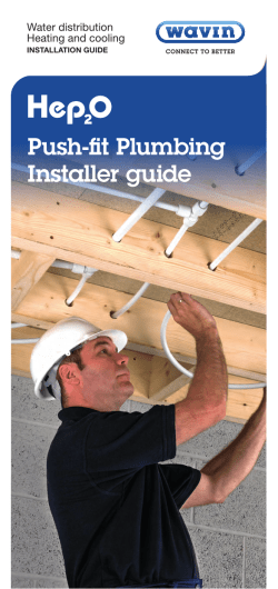 Push-fit Plumbing Installer guide