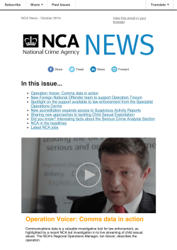 In this issue... Operation Voicer