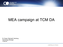 Amine Plant Utilization at TCM. Cycle 1.