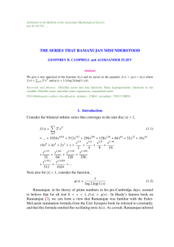 The series that Ramanujan misunderstood