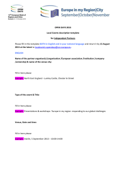 Detailed information on local event 2015