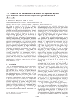 The evolution of the seismic-aseismic transition during the
