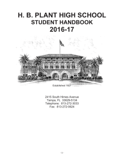 HB Plant Student Handbook