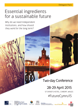 Essential ingredients for a sustainable future