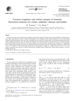 Fracture toughness and surface energies of minerals: theoretical