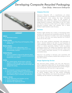 Developing Composite Recycled Packaging