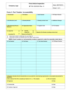 AS9102 Rev A Form 1