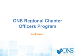 RCOP slides - Chapter Officers Virtual Community