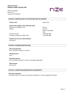 product name: release one