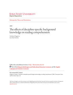 The effects of discipline-specific background knowledge on reading