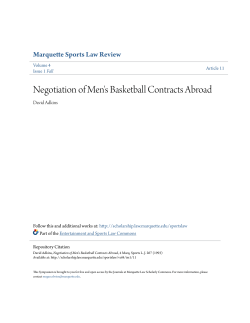 Negotiation of Men`s Basketball Contracts Abroad