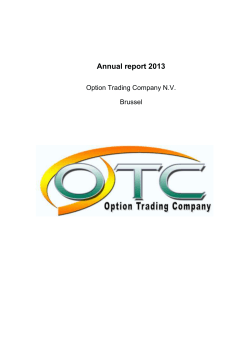 Jaarrekening 2013 - Option Trading Company