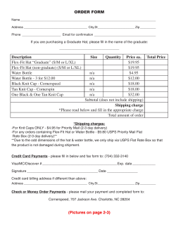 ORDER FORM Description Size Quantity Price ea