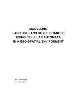 modelling land use land cover changes using cellular