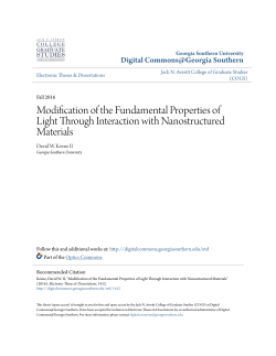 Modification of the Fundamental Properties of Light Through