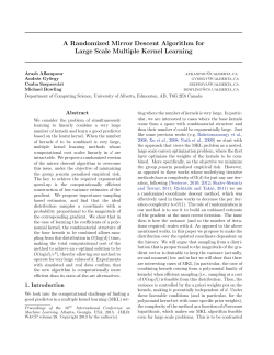 A Randomized Mirror Descent Algorithm for Large Scale Multiple