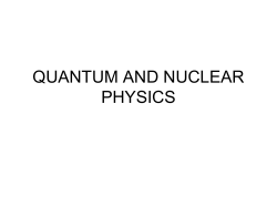 quantum and nuclear physics