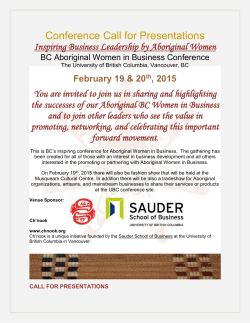 Call for Presentations BC Aboriginal Women in Business (.doc)