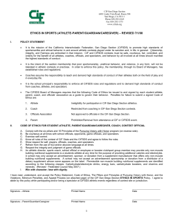 ethics in sports - The Preuss School