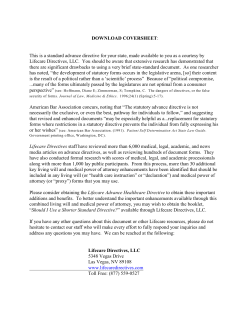 Advance Directive-Florida Residents