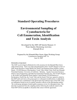 Standard Operating Procedures Environmental
