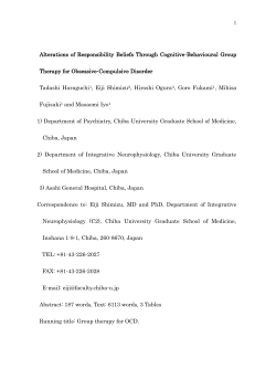 Alterations of Responsibility Beliefs Through Cognitive