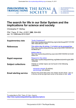 The search for life in our solar system and the implications for