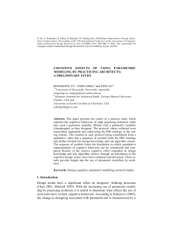 COGNITIVE EFFECTS OF USING PARAMETRIC MODELING BY