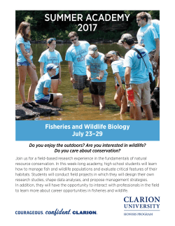 summer academy 2017 - Clarion University