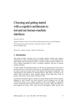 Choosing and getting started with a cognitive - MMI