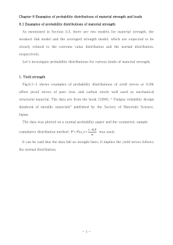 Chapter 8 Actual probability distributions of material strength and load