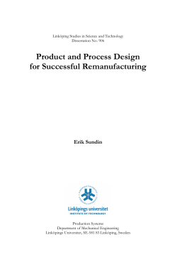 Product and Process Design for Successful