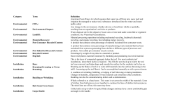 Category Term Definition Environmental CWA