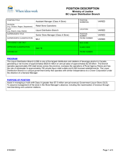 Ministry of Justice BC Liquor Distribution Branch