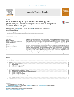 Differential efficacy of cognitive